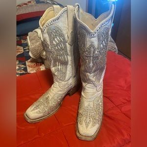 Corral wedding boots!!  Worn once for several hours, so comfortable!!